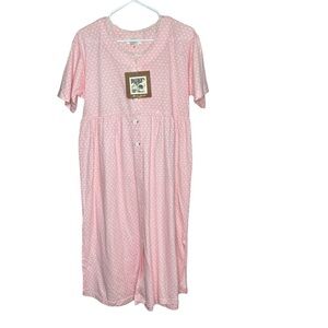 New Anne Lewin Women’s Pink Polka Dot Nightgown Small BNWT